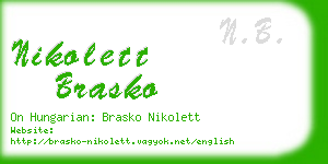 nikolett brasko business card
